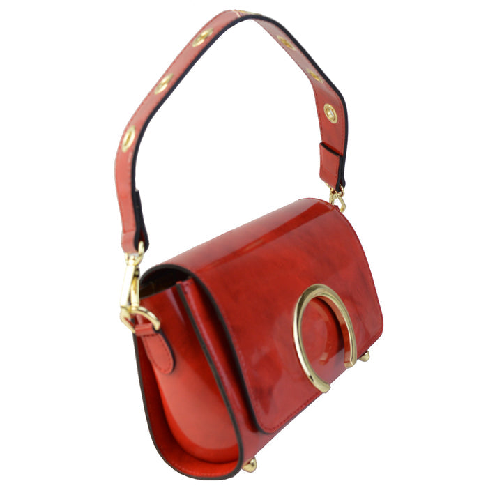 Pratesi Portovenere Italian Handbag in Genuine Italian Brunelleschi Leather - Violet