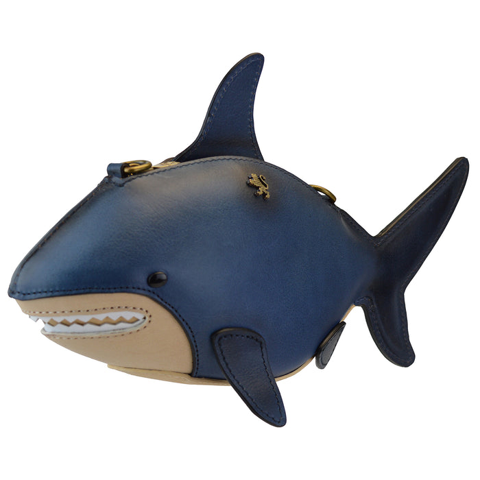 Pratesi Shark Cross Body - Vegetable Tanned Italian Leather Black