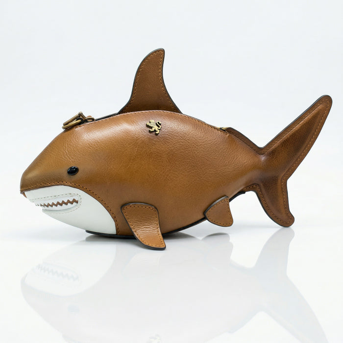 Pratesi Shark Cross Body - Vegetable Tanned Italian Leather Brown