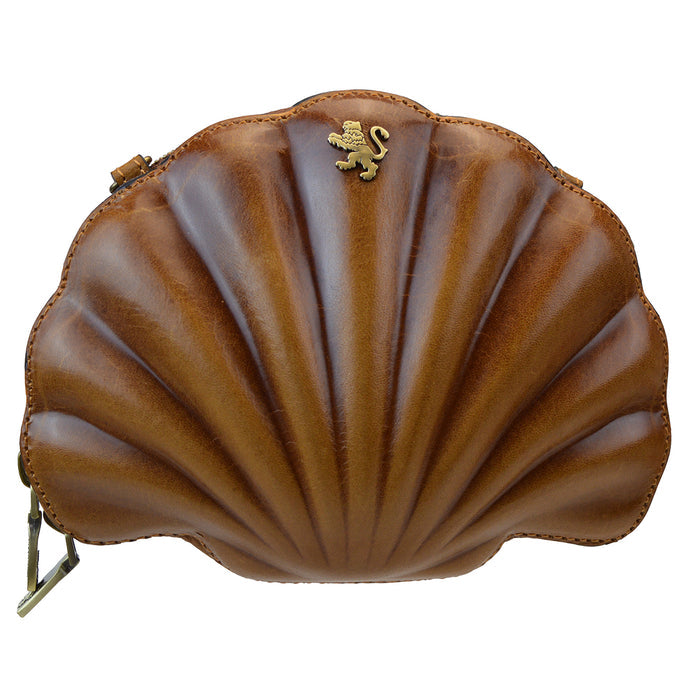 Pratesi Shell Cross Body Bag - Vegetable Tanned Italian Leather Brown