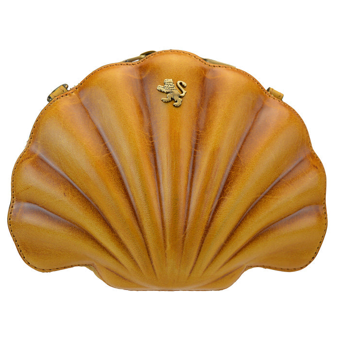 Pratesi Shell Cross Body Bag - Vegetable Tanned Italian Leather Cognac