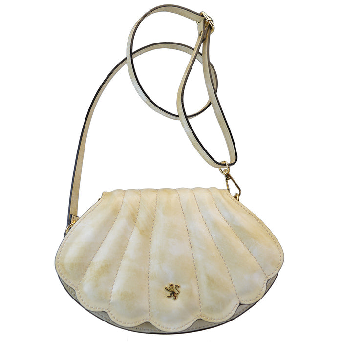 Pratesi Shell R322 Crossbody bag in Radica Genuine Leather - Radica Mustard - LQE2