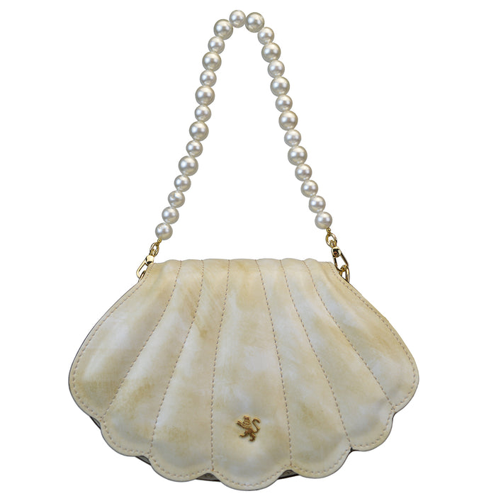 Pratesi Shell R322 Crossbody bag in Radica Genuine Leather - Radica White - LQE2