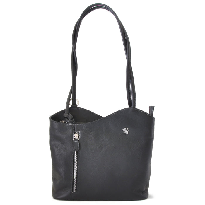 Pratesi Shoulder Bag Consuma Small in genuine leather B465/P - Black