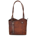 Pratesi Shoulder Bag Consuma Small in genuine leather B465/P - Brown