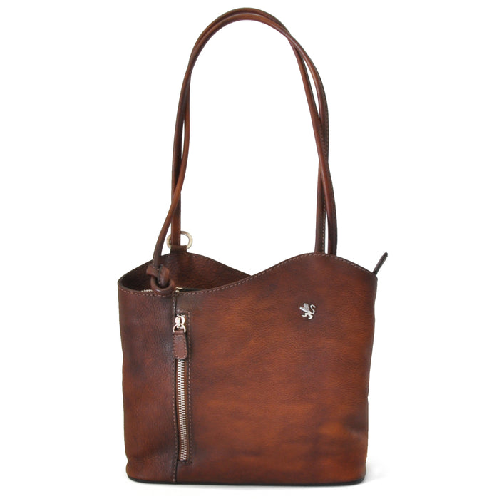Pratesi Shoulder Bag Consuma Small in genuine leather B465/P - Brown