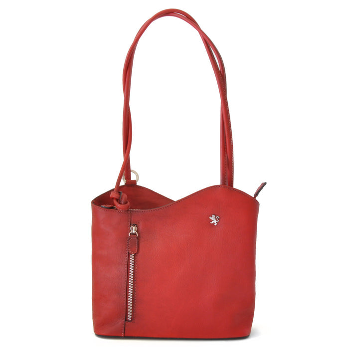 Pratesi Shoulder Bag Consuma Small in genuine leather B465/P - Cherry