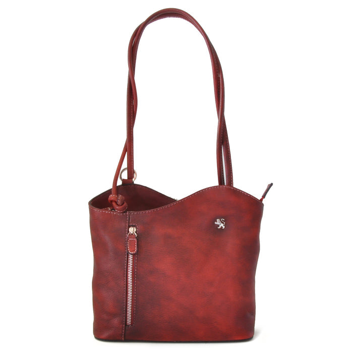 Pratesi Shoulder Bag Consuma Small in genuine leather B465/P - Chianti
