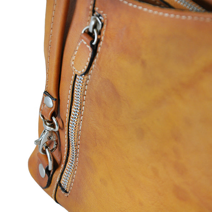Pratesi Shoulder Bag Consuma Small in genuine leather B465/P - Coffee