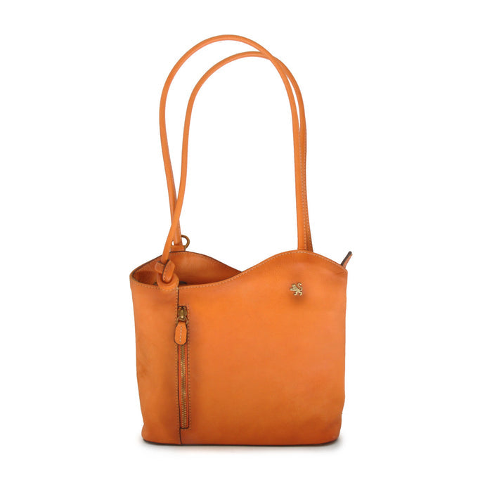 Pratesi Shoulder Bag Consuma Small in genuine leather B465/P - Orange