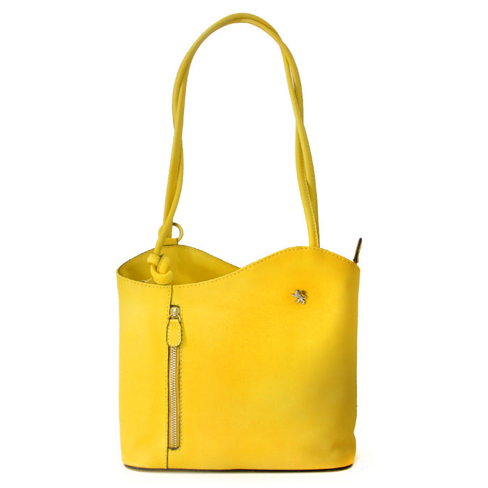 Pratesi Shoulder Bag Consuma Small in genuine leather B465/P - Yellow