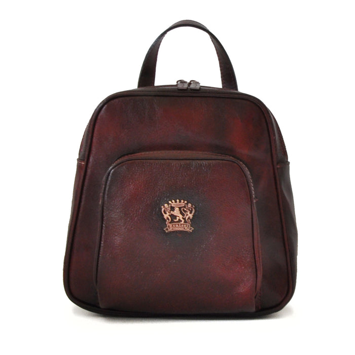 Pratesi Sirmione Backpack in genuine leather - Chianti