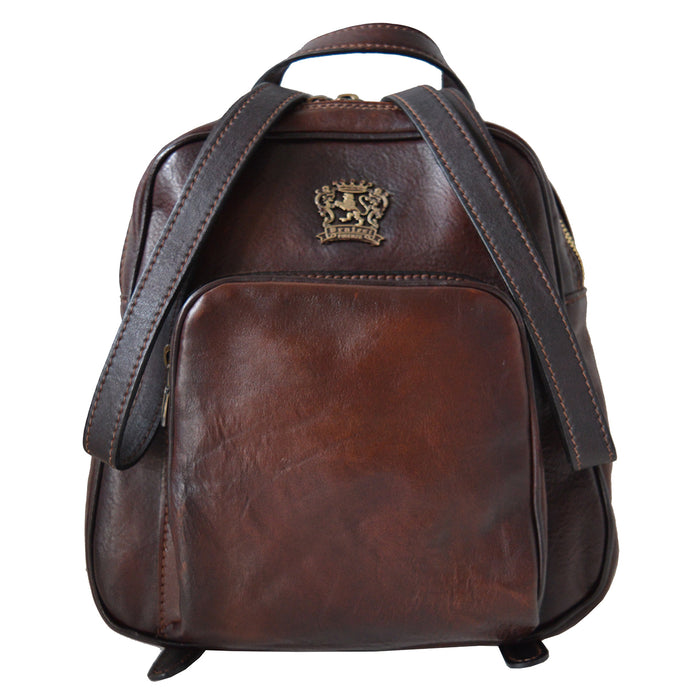 Pratesi Sirmione Backpack in genuine leather - Coffee