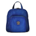 Pratesi Sirmione Backpack in genuine leather - Electric Blue