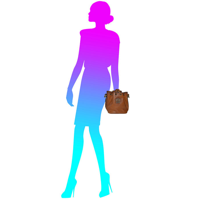 Pratesi Sorano Small Woman Bag in genuine Italian leather - Vegetable Tanned Italian Leather Cognac