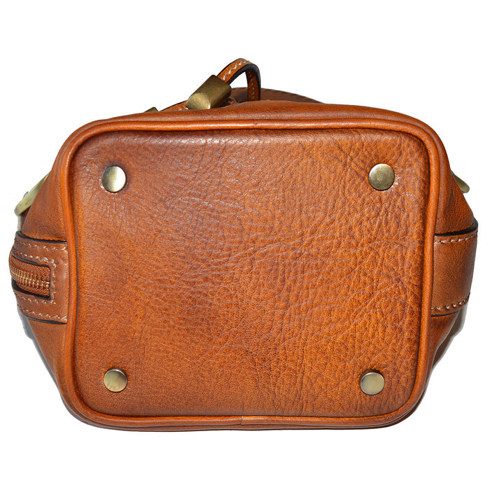 Pratesi Sorano Small Woman Bag in genuine Italian leather - Vegetable Tanned Italian Leather Cognac