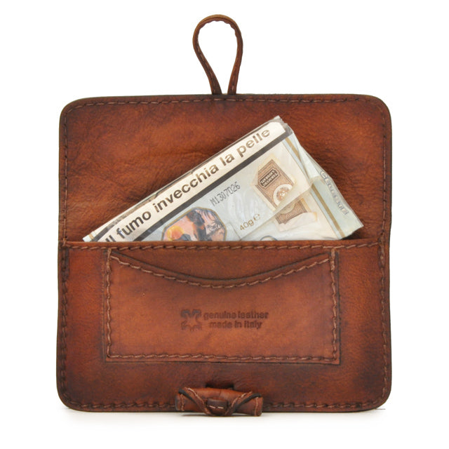 Pratesi Tabacco Holder in genuine Italian leather