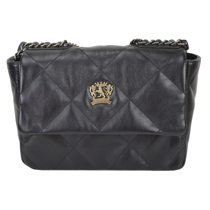 Pratesi Torrita di Siena Ladybag B448 - Vegetable Tanned Italian Leather Black