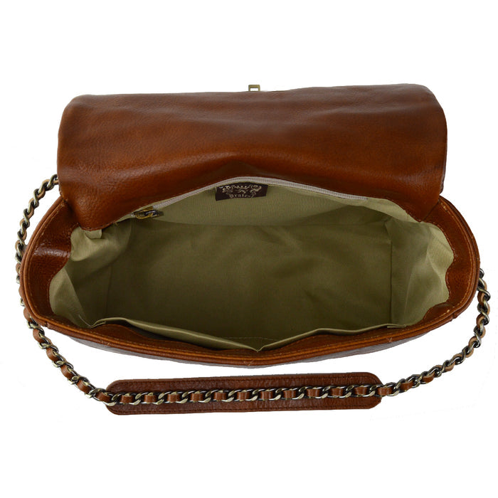 Pratesi Torrita di Siena Ladybag B448 - Vegetable Tanned Italian Leather Brown