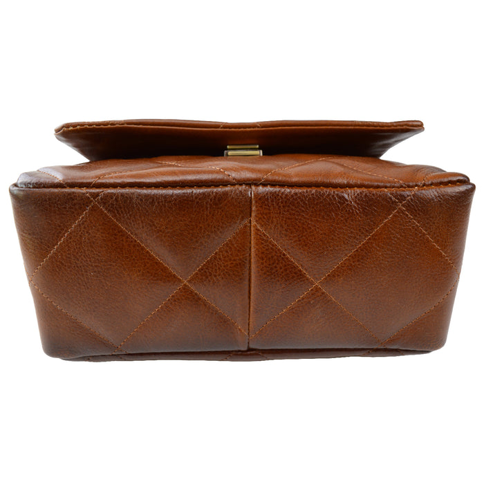 Pratesi Torrita di Siena Ladybag B448 - Vegetable Tanned Italian Leather Brown