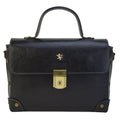 Pratesi Tote Bag Buti in genuine Italian leather - Vegetable Tanned Italian Leather Black
