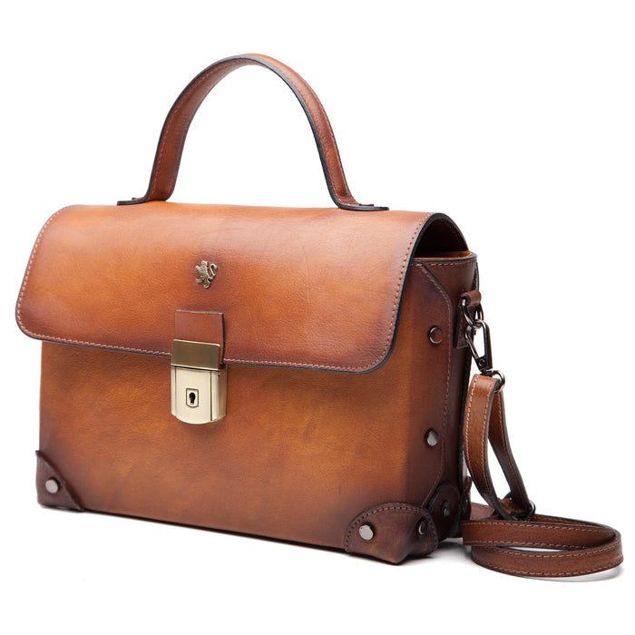 Pratesi Tote Bag Buti in genuine Italian leather - Vegetable Tanned Italian Leather Black