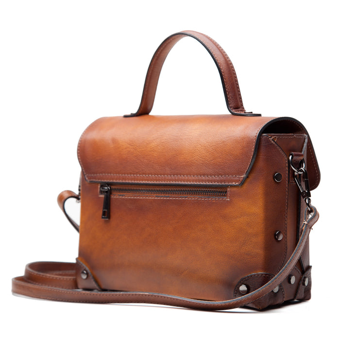 Pratesi Tote Bag Buti in genuine Italian leather - Vegetable Tanned Italian Leather Black