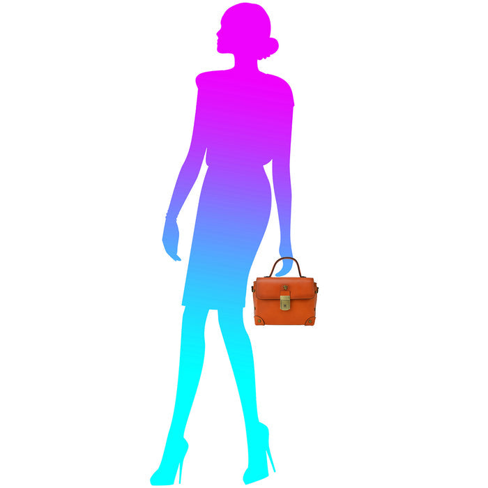 Pratesi Tote Bag Buti in Genuine Italian Vegetable Tanned Leather - Cherry