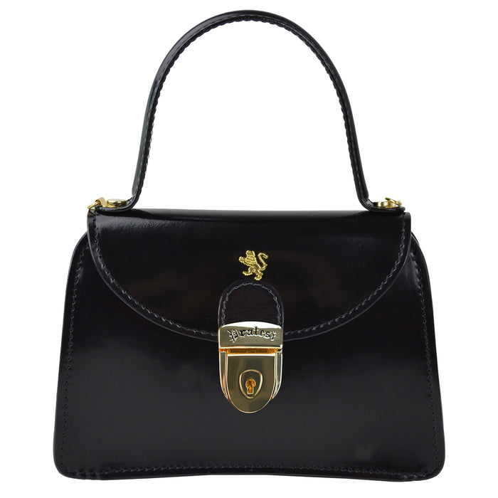 Pratesi Veneziano R285/M Lady Bag in genuine leather - Brunelleschi Black