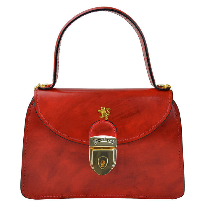 Pratesi Veneziano R285/M Lady Bag in genuine leather - Brunelleschi Cherry