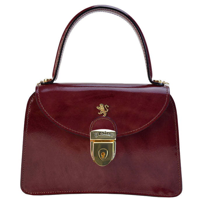 Pratesi Veneziano R285/M Lady Bag in genuine leather - Brunelleschi Chianti