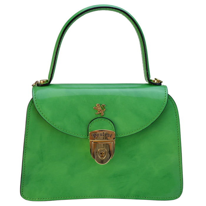 Pratesi Veneziano R285/M Lady Bag in genuine leather - Brunelleschi Emerald