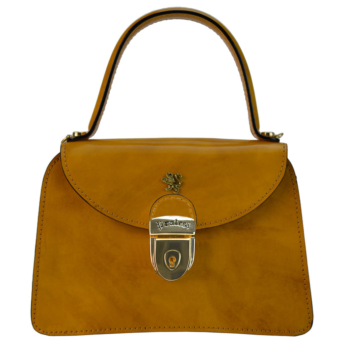 Pratesi Veneziano R285/M Lady Bag in genuine leather - Brunelleschi Mustard