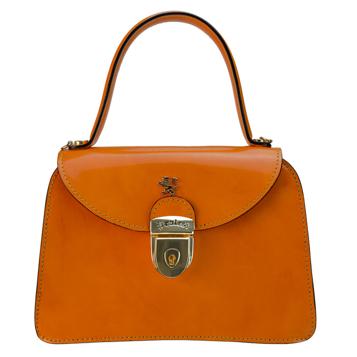Pratesi Veneziano R285/M Lady Bag in genuine leather - Brunelleschi Orange