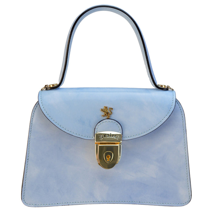 Pratesi Veneziano R285/M Lady Bag in genuine leather - Brunelleschi Sky Blue