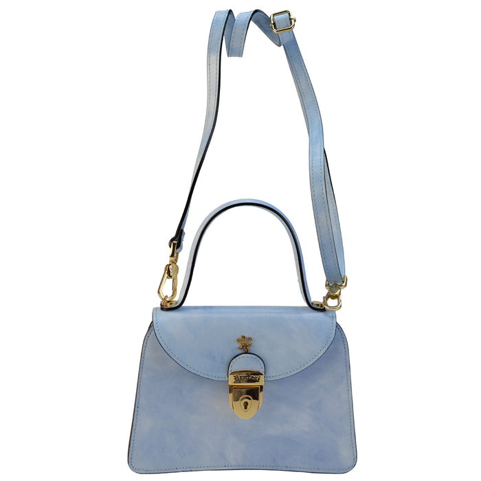 Pratesi Veneziano R285/M Lady Bag in genuine leather - Brunelleschi Sky Blue