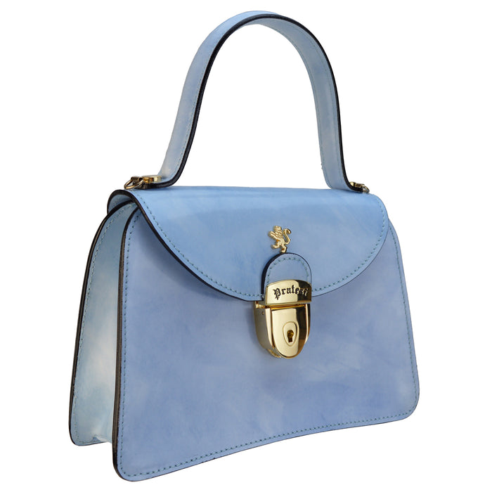 Pratesi Veneziano R285/M Lady Bag in genuine leather - Brunelleschi Sky Blue