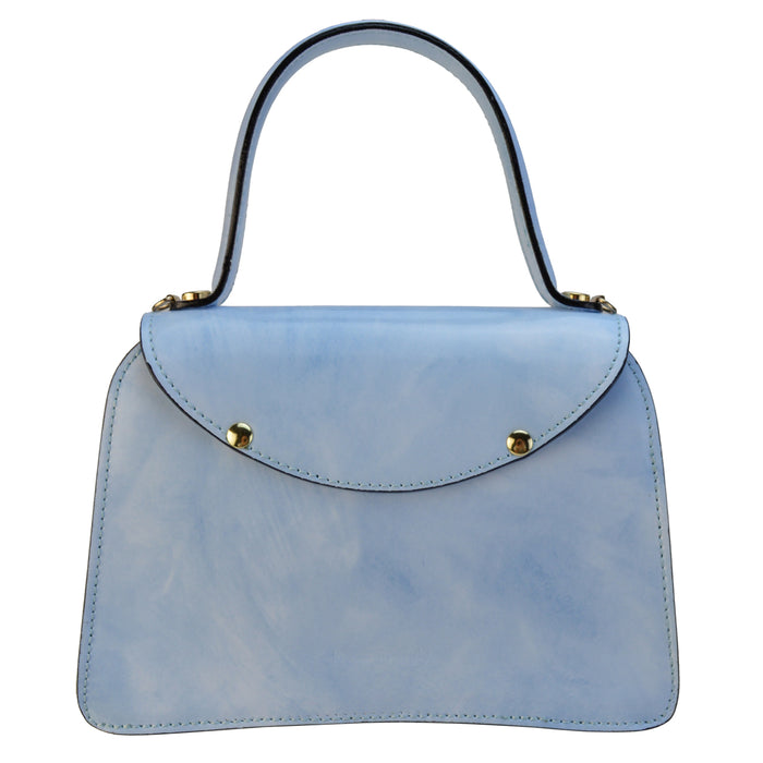 Pratesi Veneziano R285/M Lady Bag in genuine leather - Brunelleschi Sky Blue