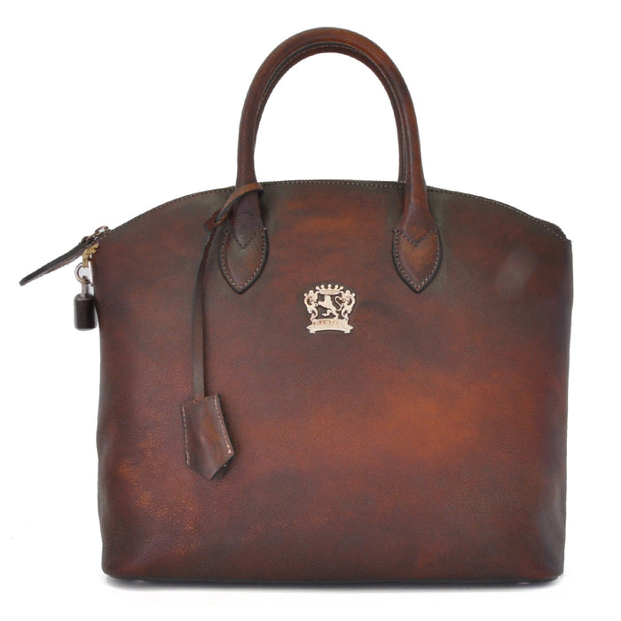 Pratesi Versilia genuine Italian Handbag in genuine leather - genuine Italian Coffee - LQE