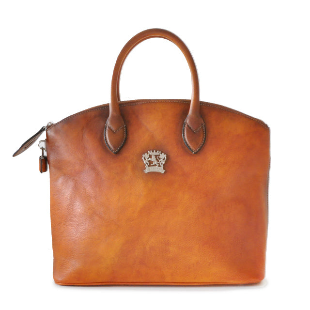 Pratesi Versilia genuine Italian Handbag in genuine leather - genuine Italian Cognac - LQE
