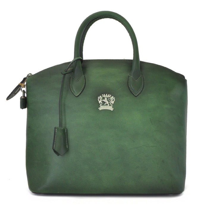 Pratesi Versilia genuine Italian Handbag in genuine leather - genuine Italian Emerald - LQE
