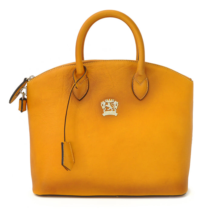 Pratesi Versilia genuine Italian Handbag in genuine leather - genuine Italian Mustard - LQE