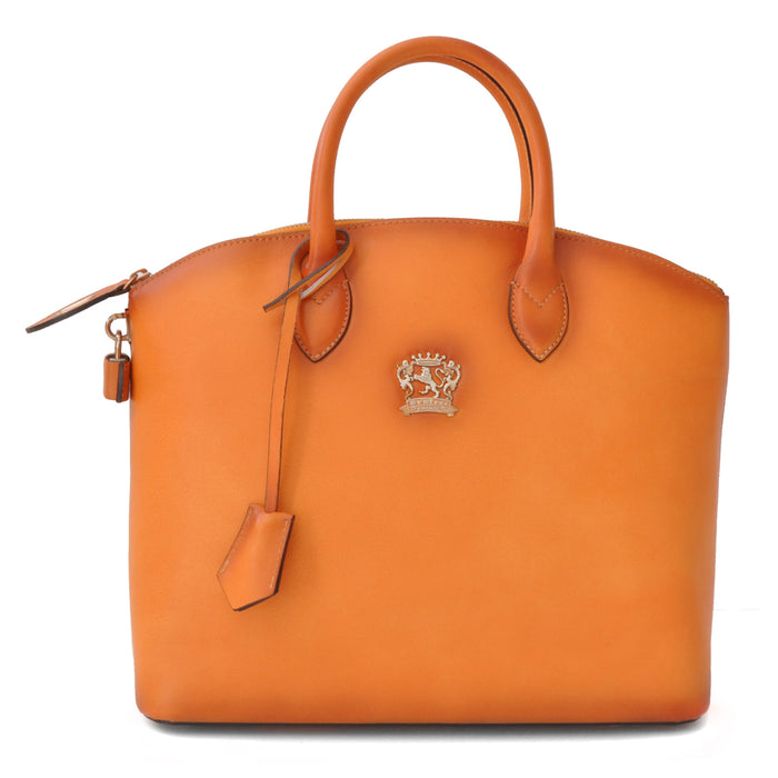 Pratesi Versilia genuine Italian Handbag in genuine leather - genuine Italian Orange - LQE