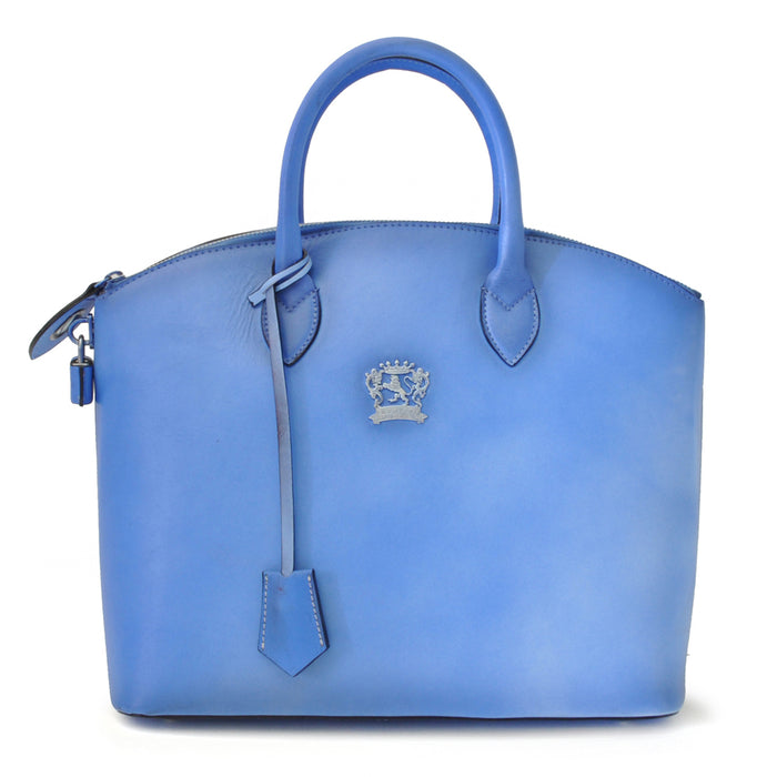 Pratesi Versilia genuine Italian Handbag in genuine leather - genuine Italian Sky Blue - LQE