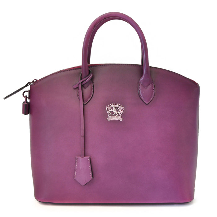 Pratesi Versilia genuine Italian Handbag in genuine leather - genuine Italian Violet - LQE