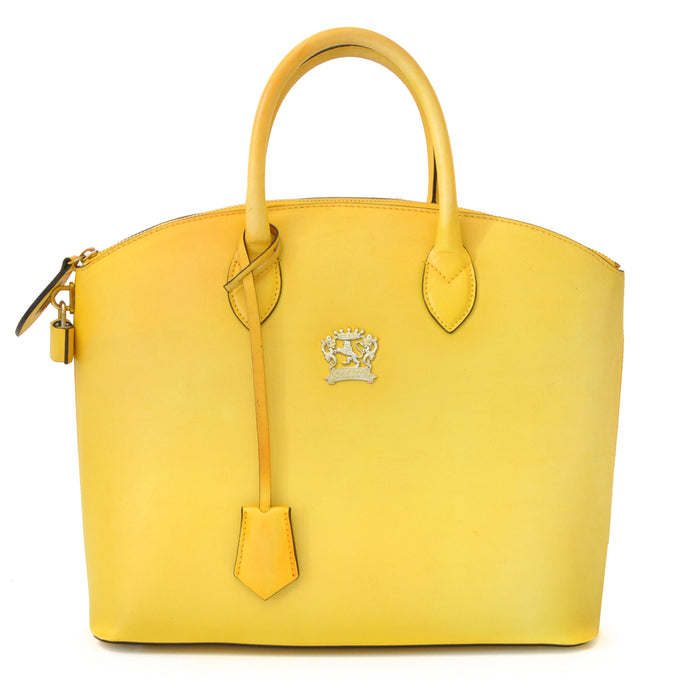 Pratesi Versilia genuine Italian Handbag in genuine leather - genuine Italian Yellow - LQE