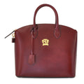 Pratesi Versilia Small Handbag in genuine Italian leather - Brunelleschi Leather Chianti