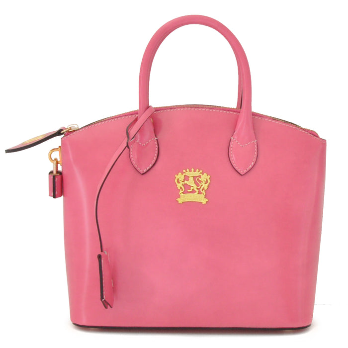 Pratesi Versilia Small Handbag in genuine Italian leather - Brunelleschi Leather Pink