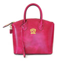 Pratesi Versilia Small Handbag in genuine Italian leather - Brunelleschi Leather Fuxia