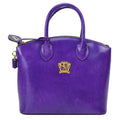 Pratesi Versilia Small Handbag in genuine Italian leather - Brunelleschi Leather Violet